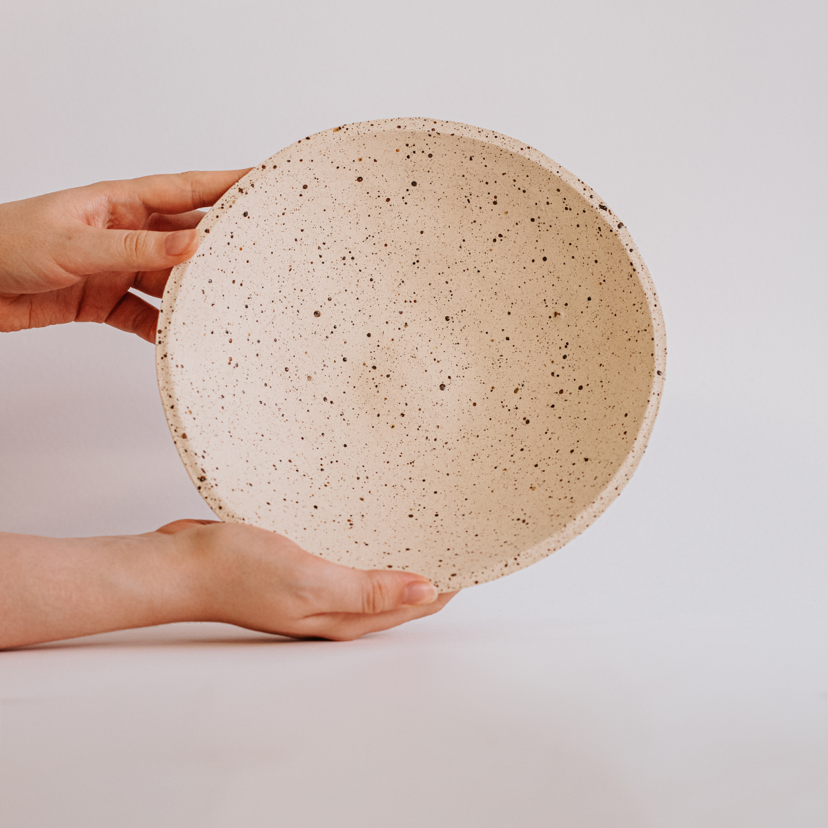 Ceramic Hourglass Flat Bowl – Decorative Piece or Serving Bowl