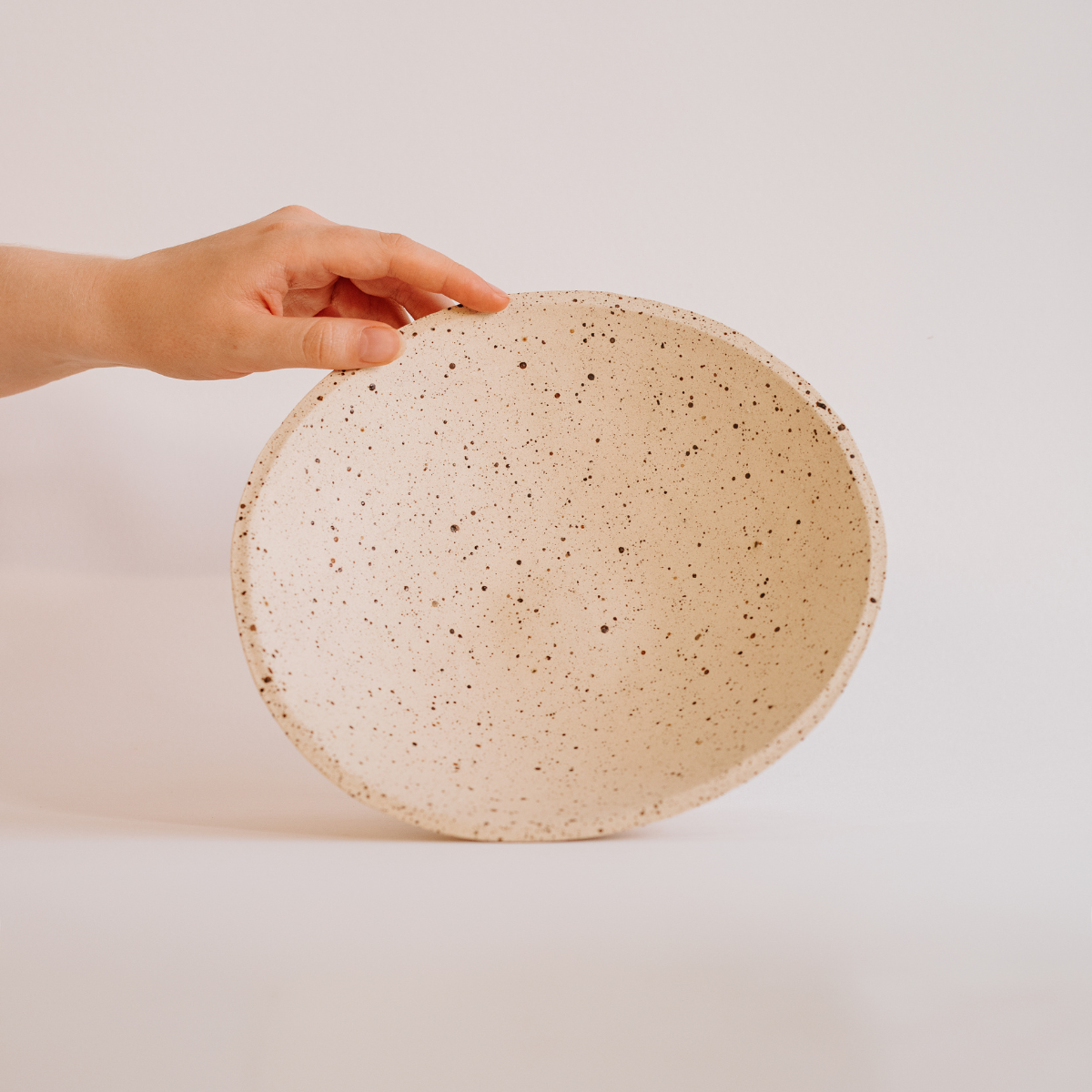 Ceramic Hourglass Flat Bowl – Decorative Piece or Serving Bowl