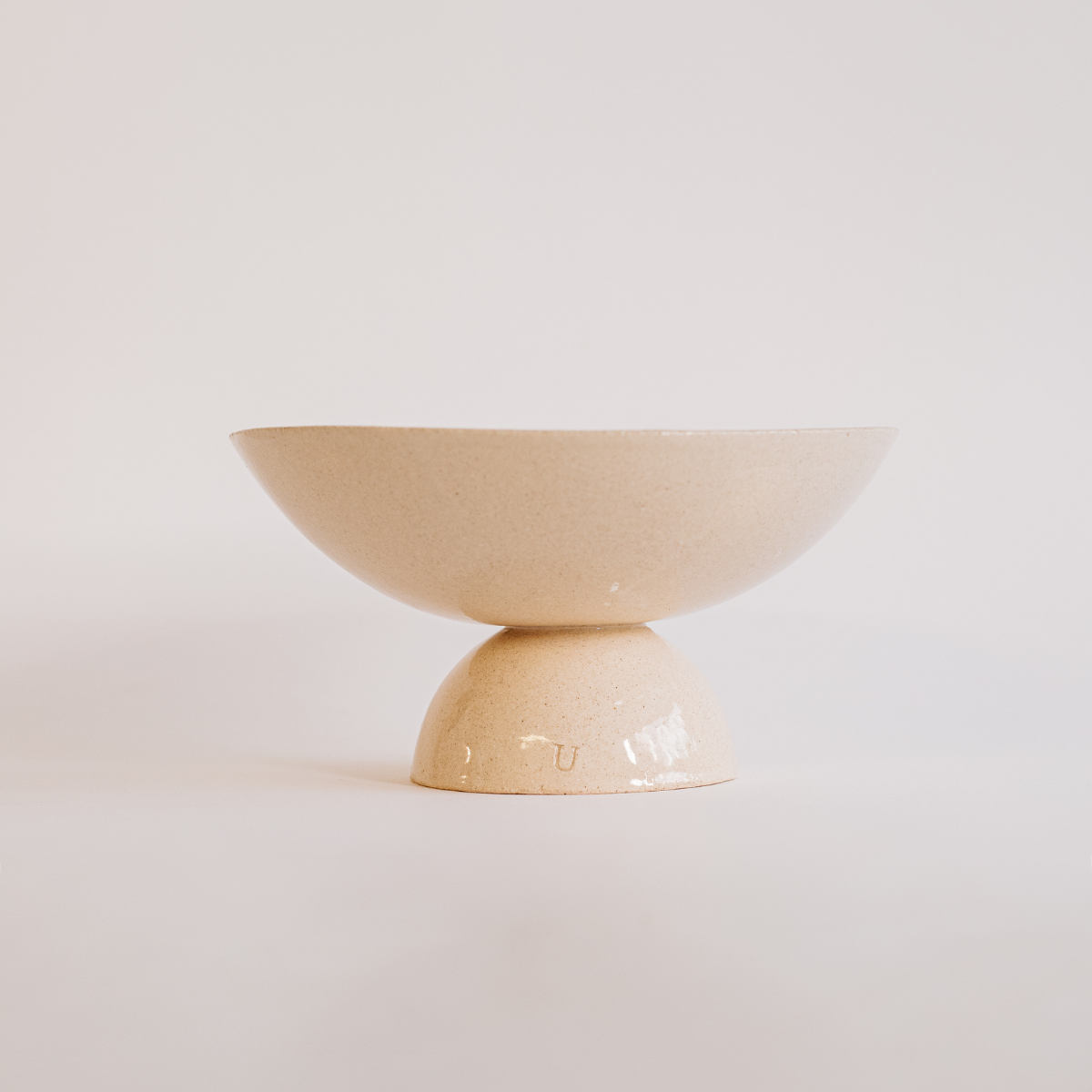 Ceramic Hourglass Flat Bowl – Decorative Piece or Serving Bowl