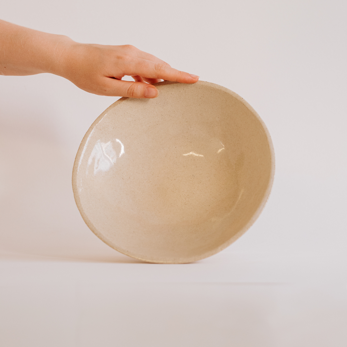 Ceramic Hourglass Flat Bowl – Decorative Piece or Serving Bowl