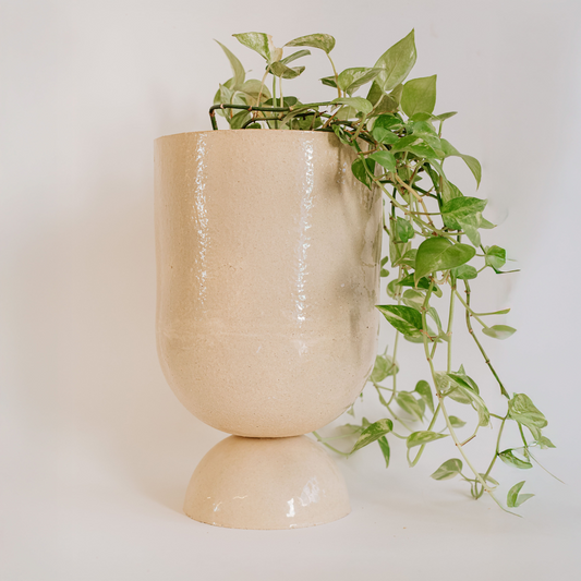 Big Ceramic Hourglass Planter