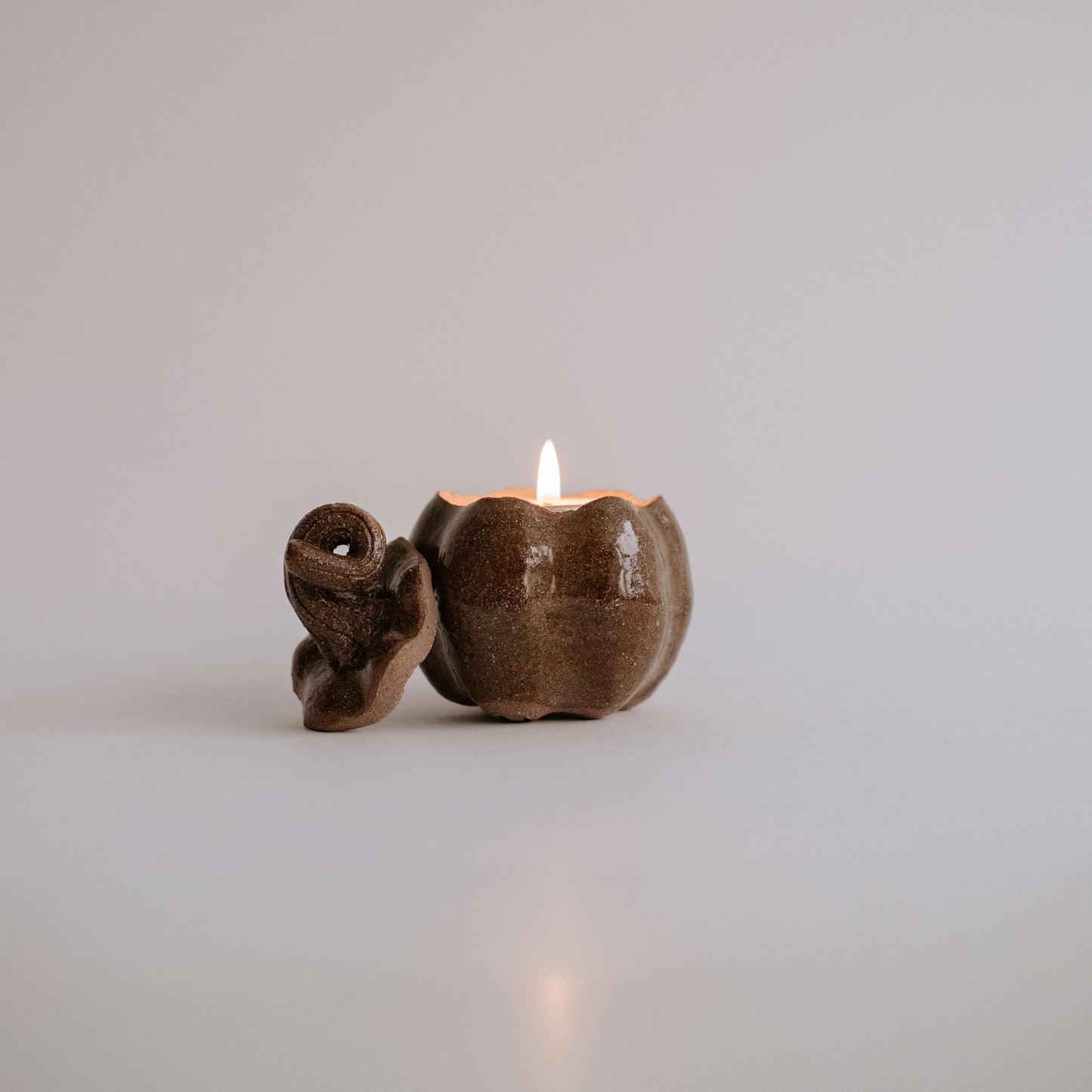 Ceramic Pumpkin Candle Holder with lid- Limited Autumn Edition
