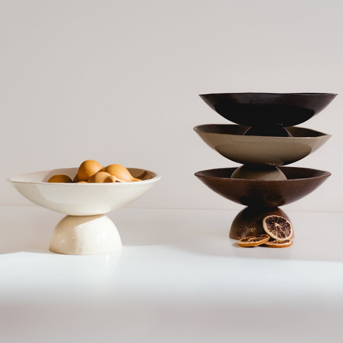 Hourglass Flat Bowl