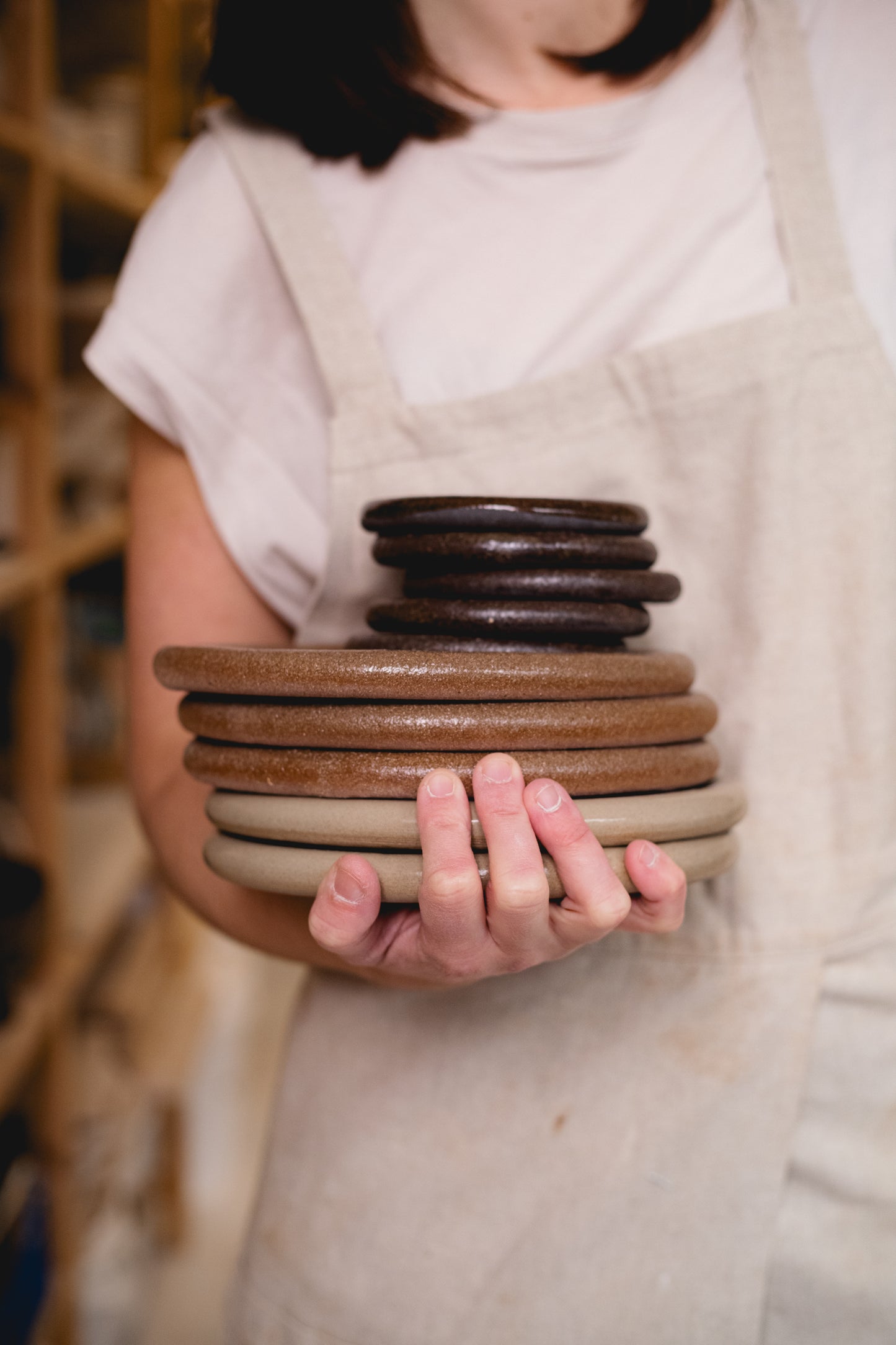 Ceramic Plate Hoop Brown