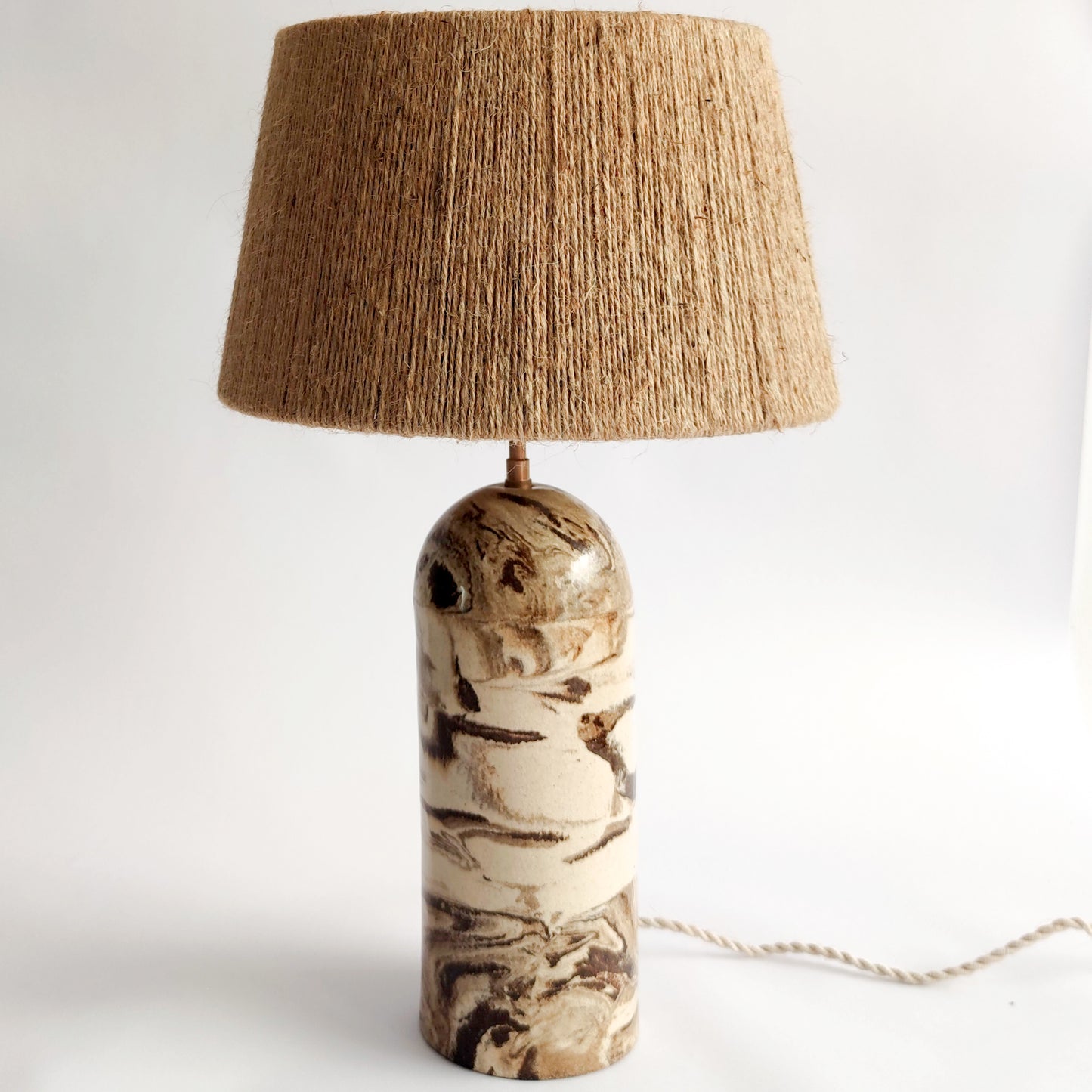Hourglass Marble Table Lamp