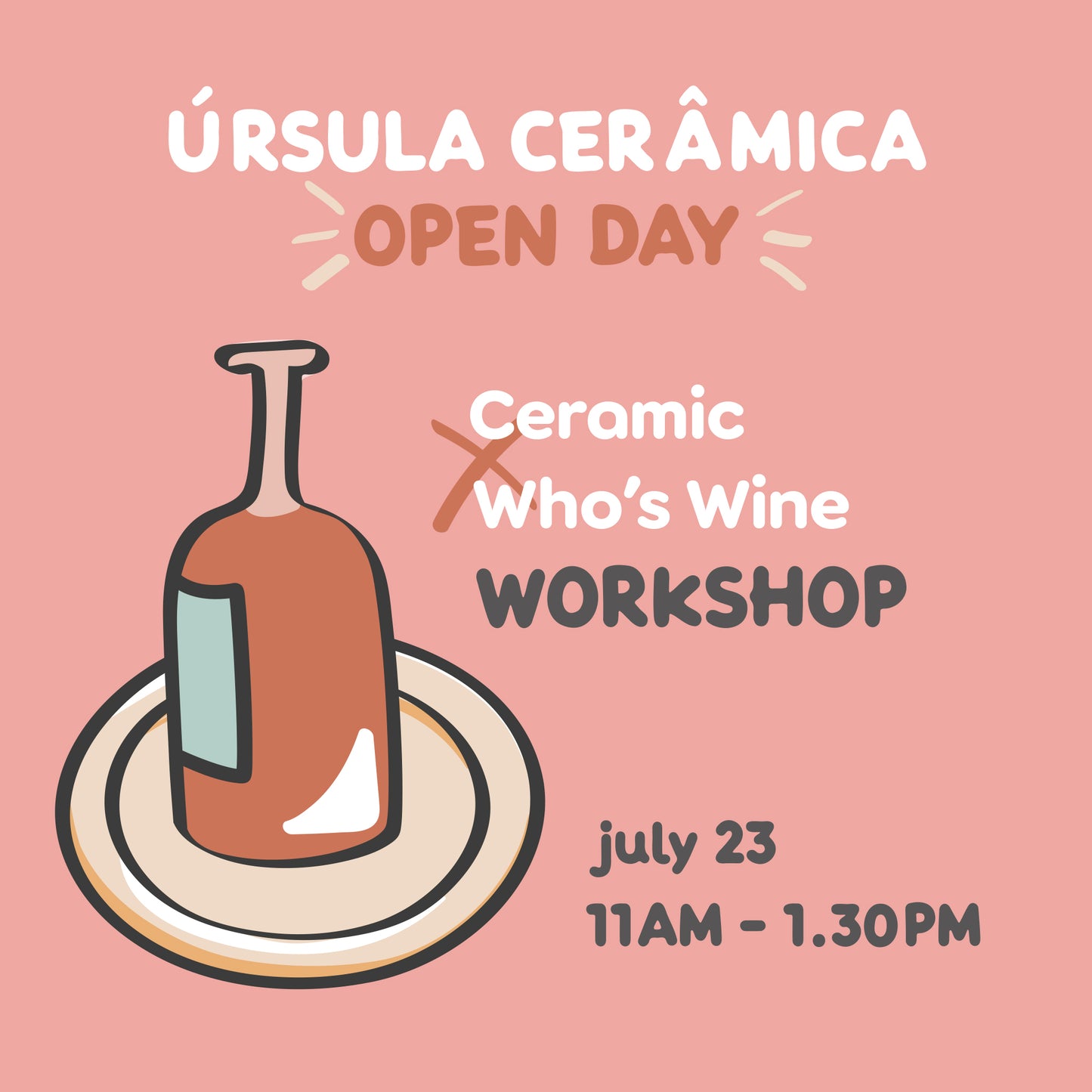Ceramic Hand Building & Wine workshop