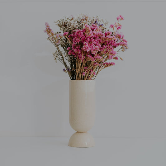 Ceramic Hourglass Vessel - Decorative / Vase / Utensils Holder