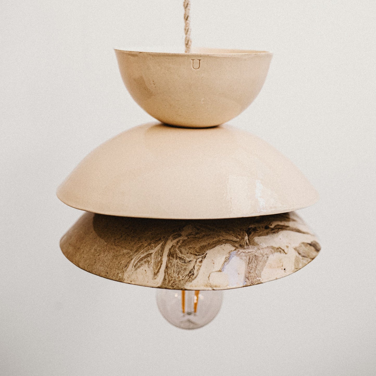 Handmade ceramic pendant light ursula ceramica