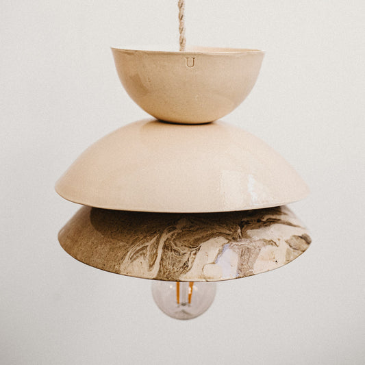Handmade ceramic pendant light ursula ceramica