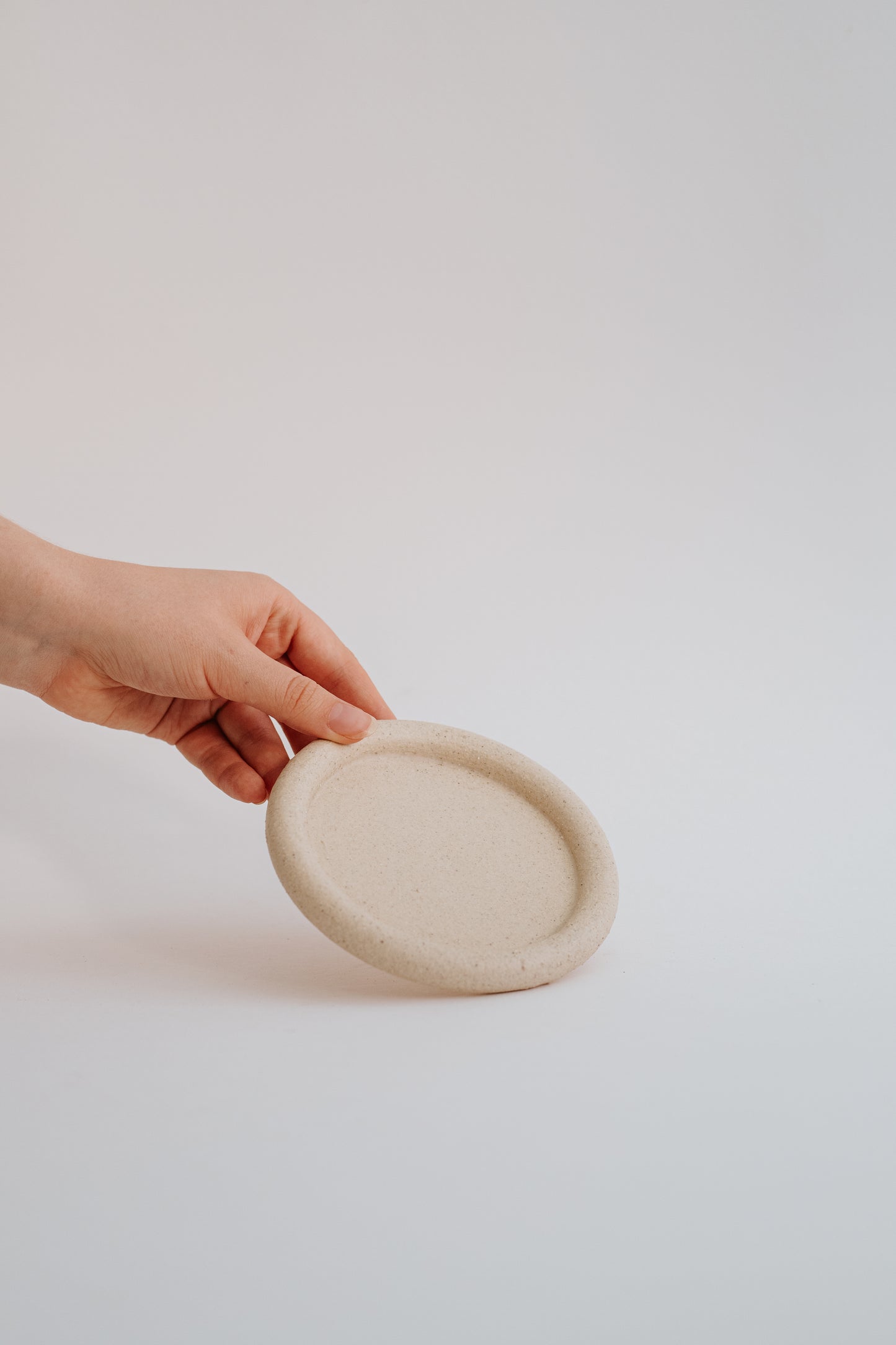 coaster ceramic white ursula ceramica