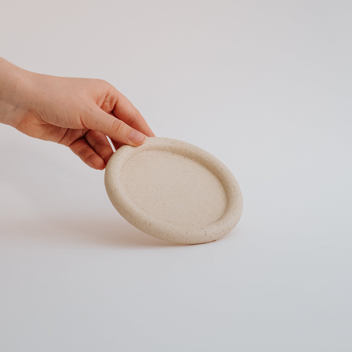 coaster ceramic white ursula ceramica