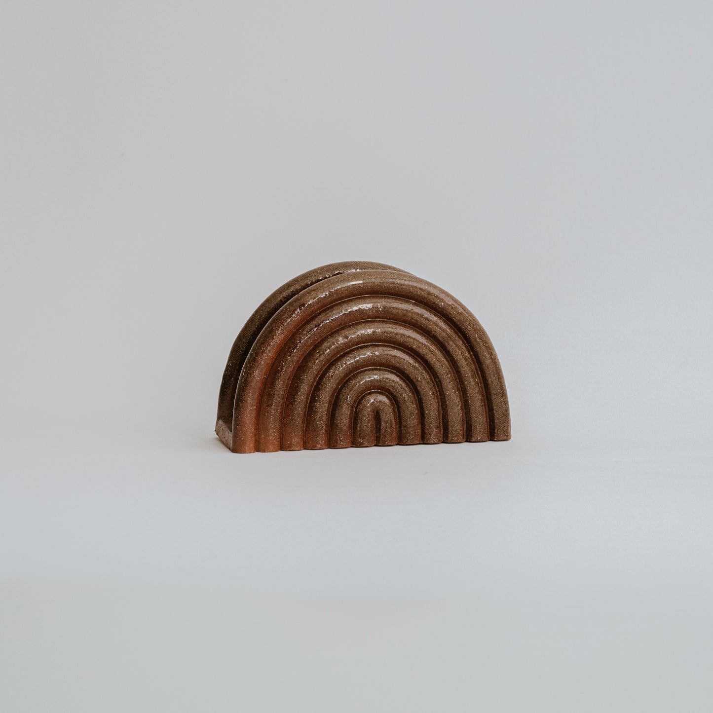 ursula ceramica brown napkin holder