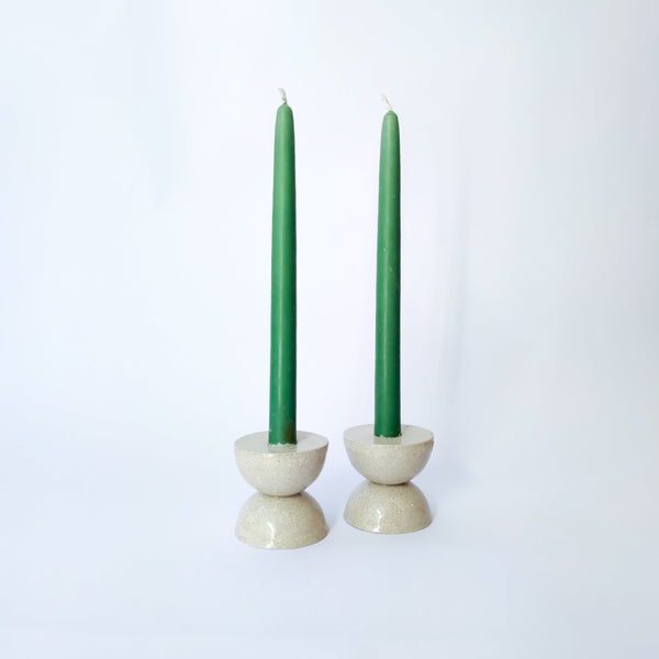 Set of Hourglass [S] White Candle Holder