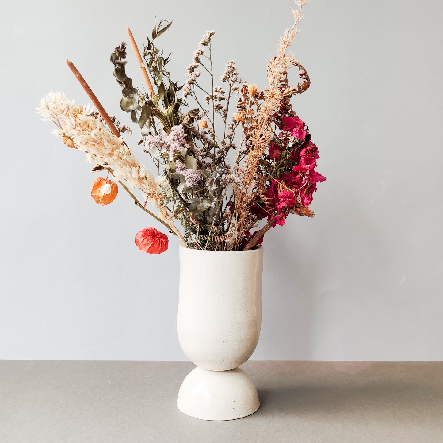 Ceramic Hourglass Vessel - Decorative / Vase / Utensils Holder