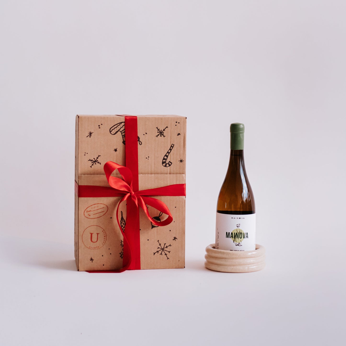 The Wine & Ceramic Box | Handmade Gift Set Small
