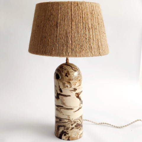 Hourglass Marble Table Lamp