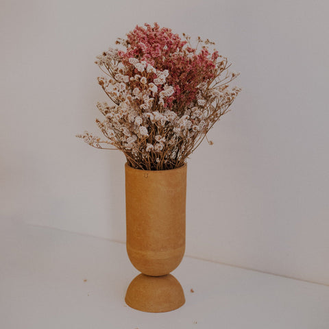 Hourglass Orange Vase