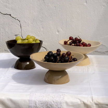 Ceramic Hourglass Flat Bowl – Decorative Piece or Serving Bowl