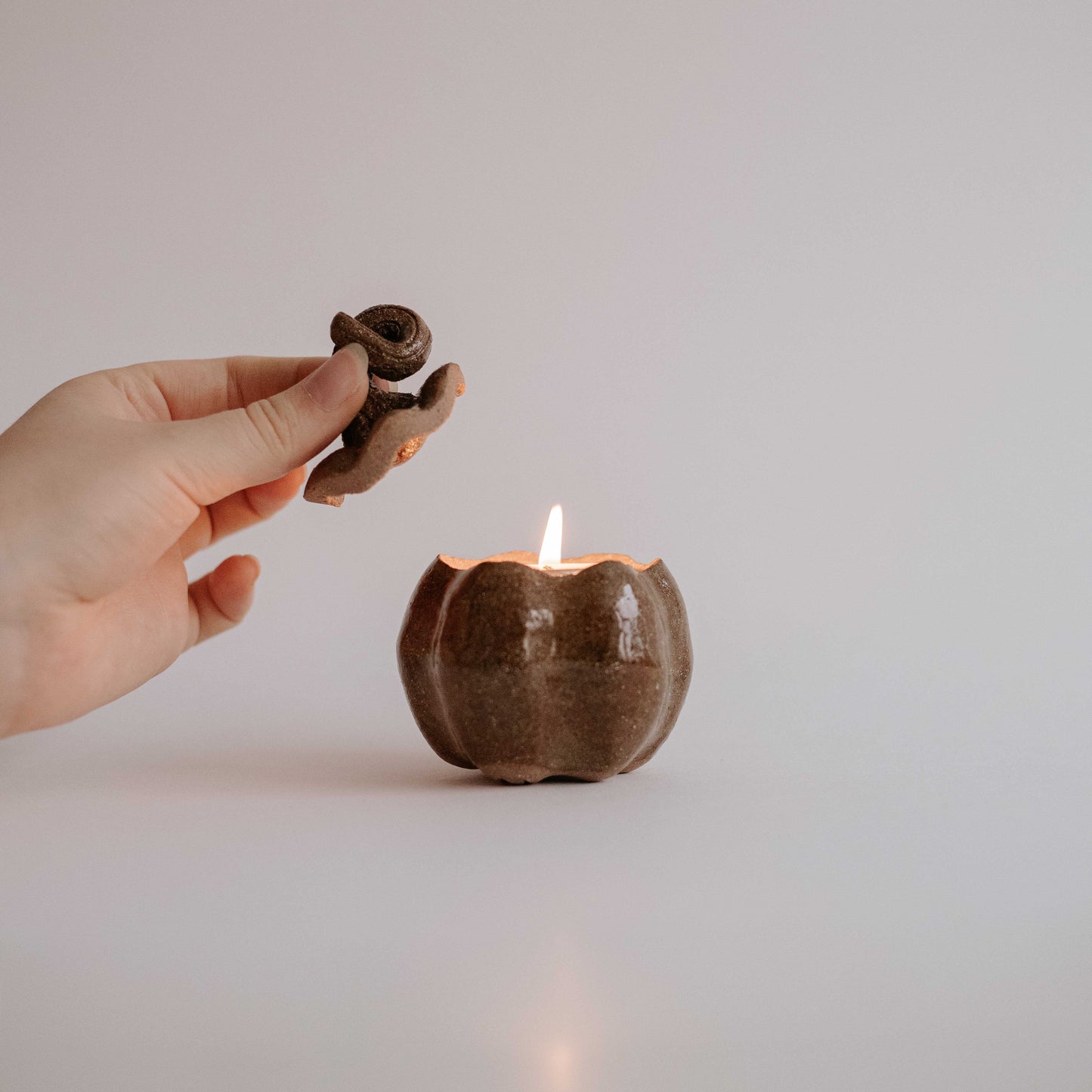 candle holder pumpkin úrsula cerâmica