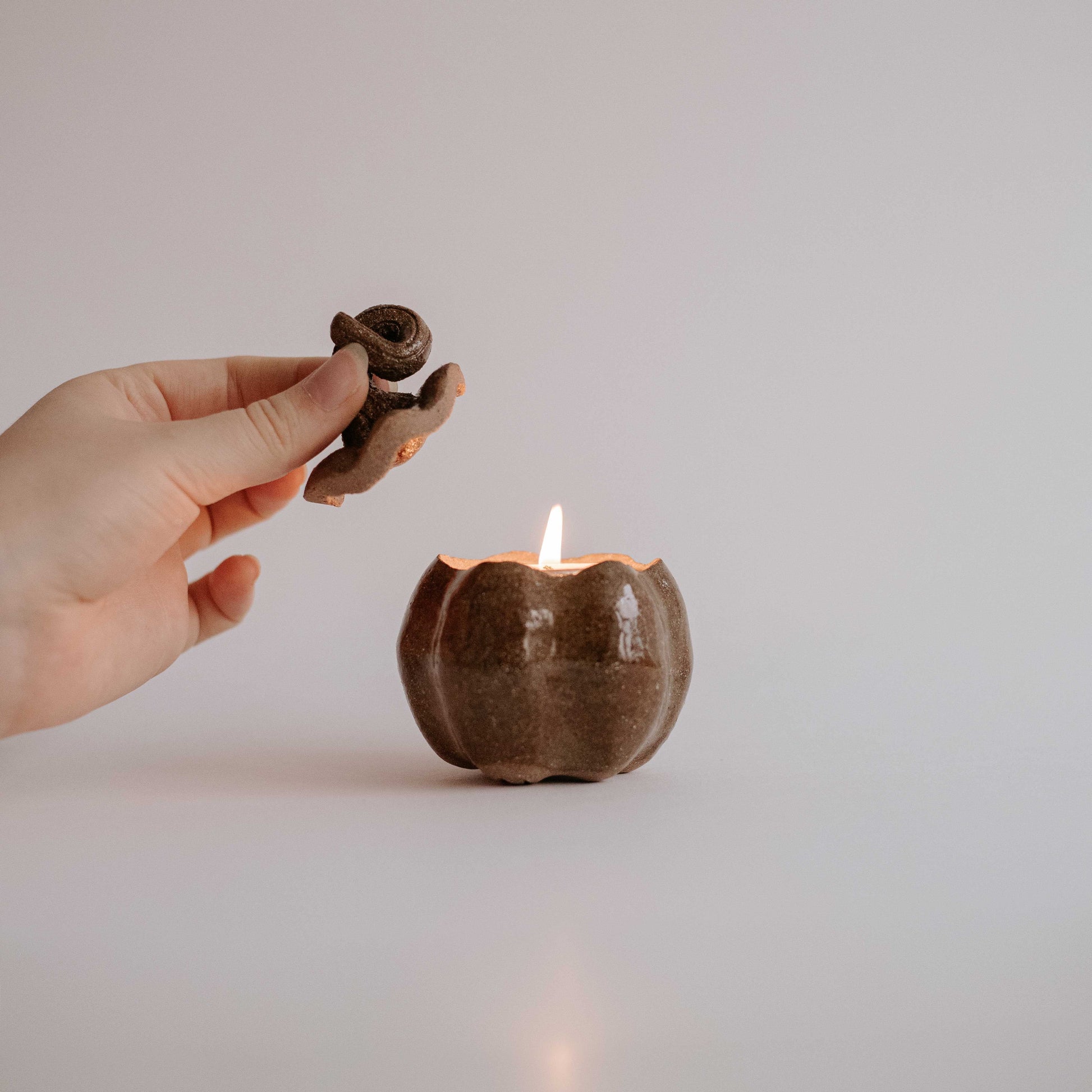 candle holder pumpkin úrsula cerâmica