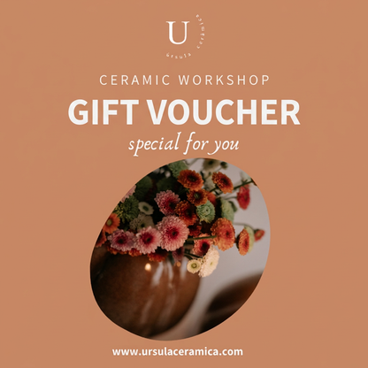 Cartão Ceramic Workshop com Gift Voucher ursula ceramica