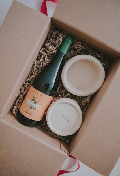 The Wine & Ceramic Box | Handmade Gift Set Large