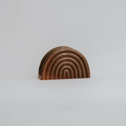 ursula ceramica brown napkin holder