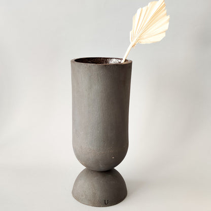 Ceramic Hourglass Vessel - Decorative / Vase / Utensils Holder