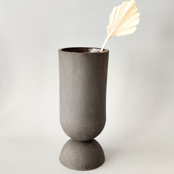Hourglass Brown Vase