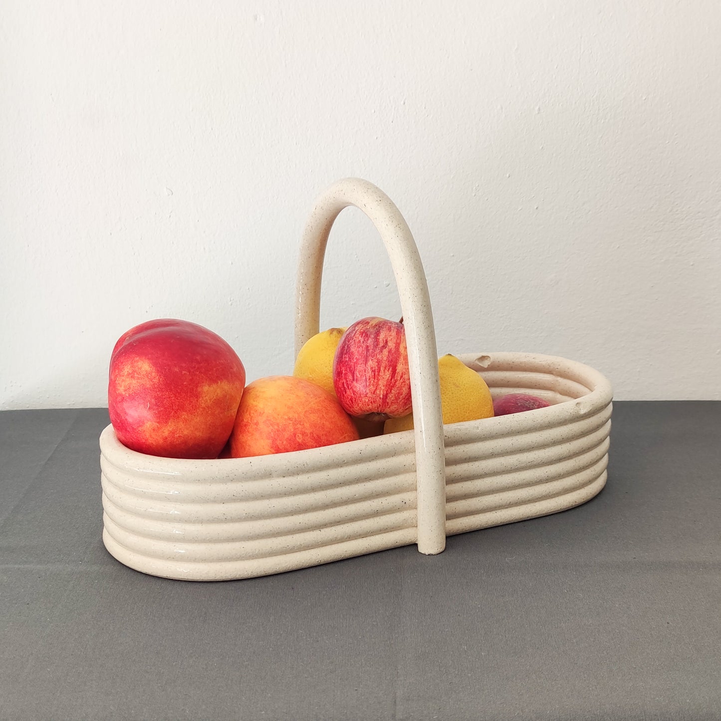 Hoop White Basket